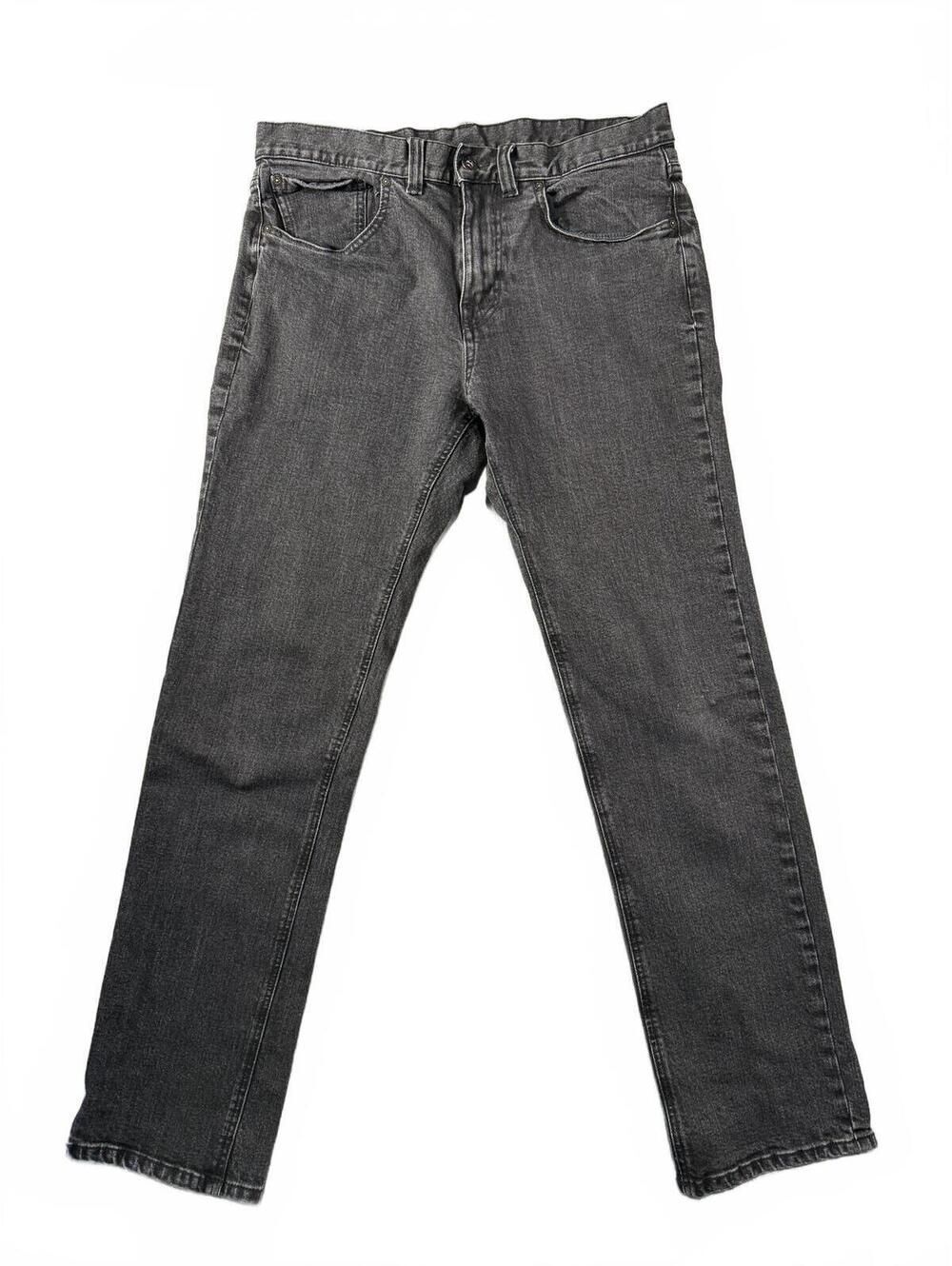 prAna Straight Fit Black Jeans Men’s 33x32 Organic Cotton Stretch Denim